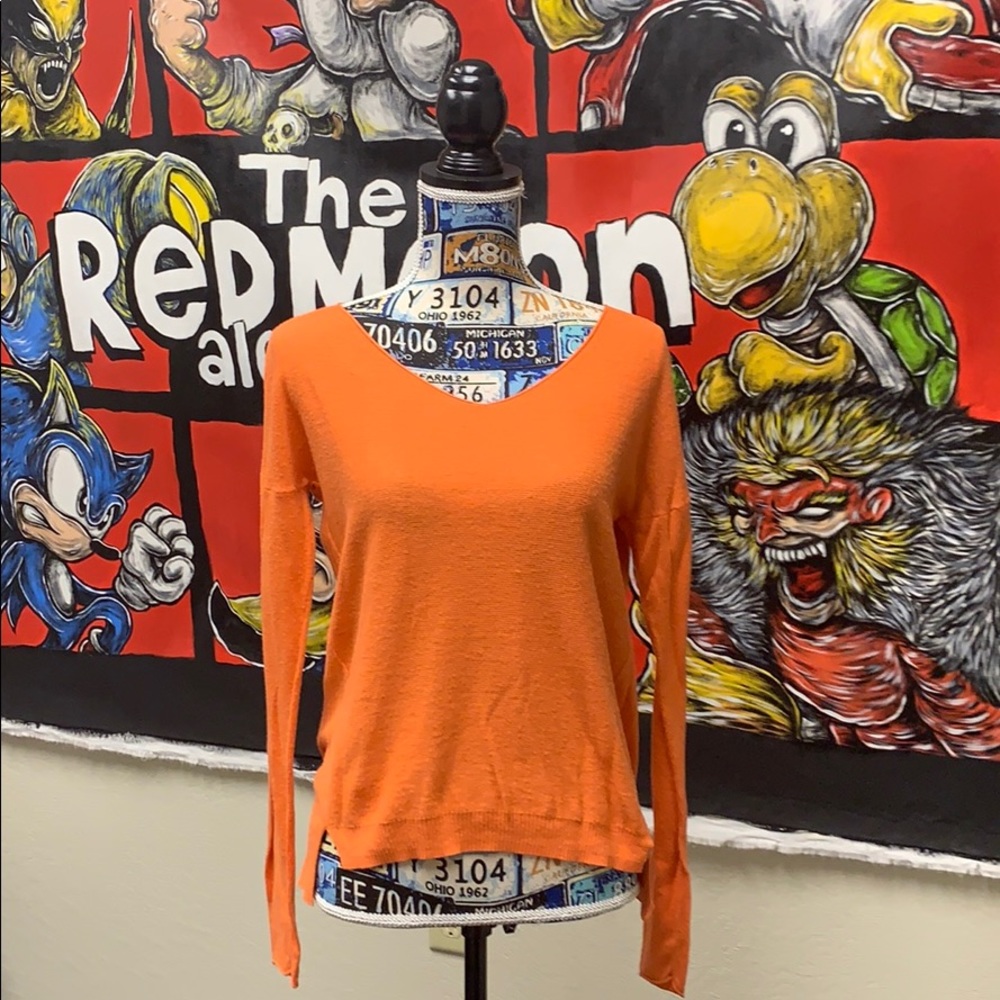 Mossimo orange sweater, size small.
